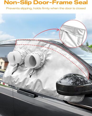 Portable Air Conditioner Window Kit - Car Window Vent Seal Kit for AC Air Conditioner/Dryer, Fits Most Sedans SUV and MPV CRV SRV, Tool-Free Install, Helps Block Hot Air in Kuwait