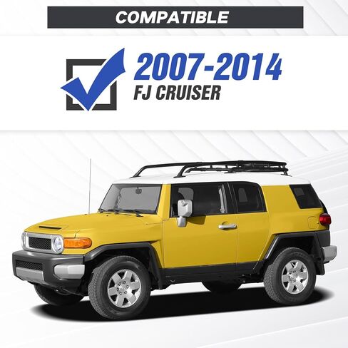 خطوات جانبية لألواح الجري متوافقة مع 2007 2008 2009 2010 2011 2012 2013 2014 Toyota FJ Cruiser، قضبان خطوة Nerf Bar، تصميم من الصلب عالي التحمل بدرجين (فولاذ أسود، شعار نجمة) in Kuwait