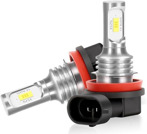 طقم مصابيح أمامية LED قطعتين لدراجة Kawasaki Ninja ZX-6R ZX600 2007-2012، 6000K Super White 12000LM H8/H9/H11 Hi/Lo Beam استبدال الدراجة النارية، التوصيل والتشغيل 【عبوة من قطعتين】 in Kuwait
