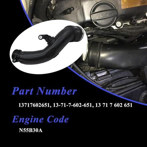 أنبوب خرطوم توربو مدخل هواء من AUCERAMIC مناسب لسيارات BMW F20 F21 F23 F22 F87 F30 F80 F34 F31 F33 F83 F32 F82 F36 خرطوم مدخل الشاحن التربيني مناسب لـ M135i M235i 335i 435i استبدال # 13717602651 in Kuwait