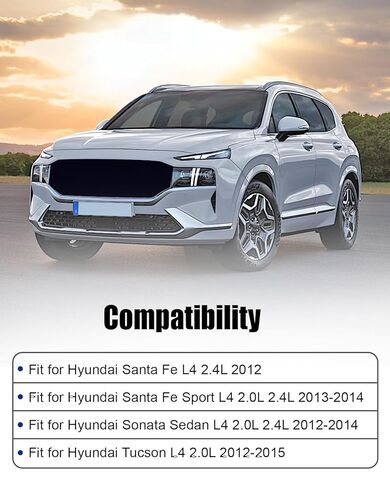 محرك السحب والعادم VVT الملف اللولبي عمود الحدبات ومستشعر موضع العمود المرفقي يناسب Hyundai Santa Fe Sport Sonata Tucson Kia Forte Optima 2011-2015 يستبدل 243552G500 3935025010 2CRK0146 in Kuwait