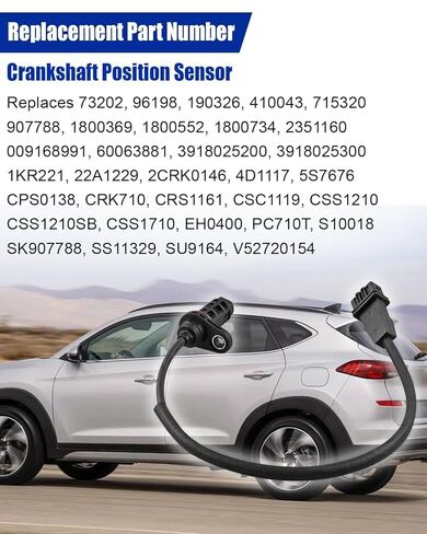 محرك السحب والعادم VVT الملف اللولبي عمود الحدبات ومستشعر موضع العمود المرفقي يناسب Hyundai Santa Fe Sport Sonata Tucson Kia Forte Optima 2011-2015 يستبدل 243552G500 3935025010 2CRK0146 in Kuwait