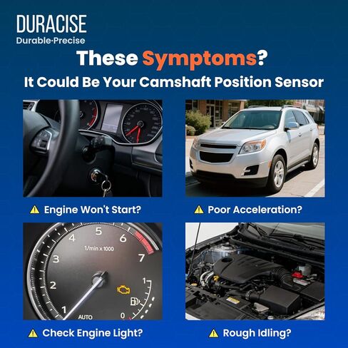 DURACISE Camshaft Position Sensor Compatible with 2011-2023 Chevrolet Traverse, Equinox, Impala, Malibu, Camaro & GMC Terrain, Acadia & Buick Enclave, LaCrosse & Cadillac CTS, SRX, XTS | OEM #12615371 in Kuwait