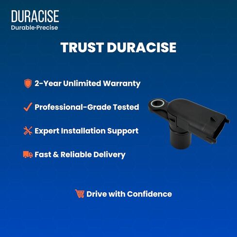 DURACISE Camshaft Position Sensor Compatible with 2011-2023 Chevrolet Traverse, Equinox, Impala, Malibu, Camaro & GMC Terrain, Acadia & Buick Enclave, LaCrosse & Cadillac CTS, SRX, XTS | OEM #12615371 in Kuwait