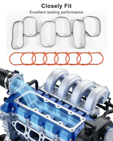 29215-3CFA1 Intake Inlet Manifold Gasket Seal Upper and Lower Fit for Hyundai Kia 3.3L 3.8L V6 2014-2025 Replace 28215-3CFA0 in Kuwait