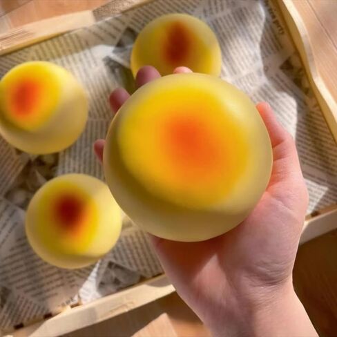 Cream Bun Bread Squishy - 4" Slow Rising Squishy Toys, Super Soft Food Squishies, Sensory Stress Relief Squeeze Toys for Adults, Cute Desk Fidget Toy in Kuwait