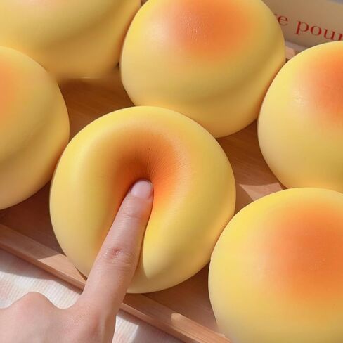 Cream Bun Bread Squishy - 4" Slow Rising Squishy Toys, Super Soft Food Squishies, Sensory Stress Relief Squeeze Toys for Adults, Cute Desk Fidget Toy in Kuwait