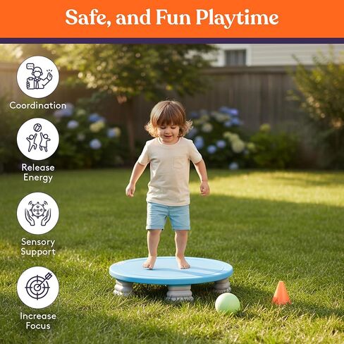 Special Supplies Kids Trampoline Rebounder Bouncing Board – Sensory Balance and Bounce Toy for Indoor and Outdoor Kids Toys - Outdoor Play Equipment in Kuwait