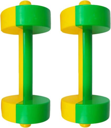 Toddmomy Kids Dumbbell Toy Set 1 Pair Plastic Barbell for Toddlers Early Education Fitness Weight Lifting Gym Equipment for Home Workout in Kuwait