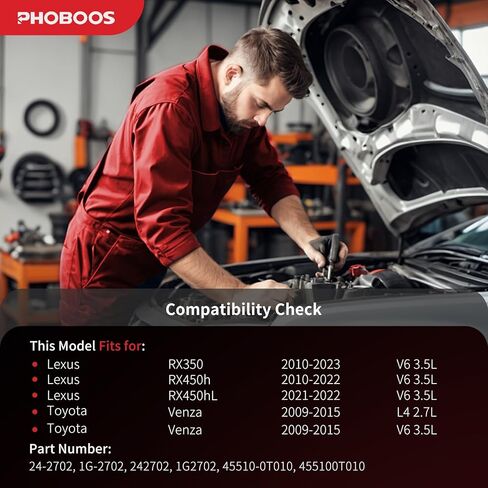 مجموعة رف وترس التوجيه الكهربائي من PHOBOOS متوافقة مع Lexus RX350/RX450h 2010-2023، RX450hL 2021-2022 3.5L & Toyota Venza 2009-2015 2.7L/3.5L، وحدة جديدة، المرجع. 24-2702 in Kuwait