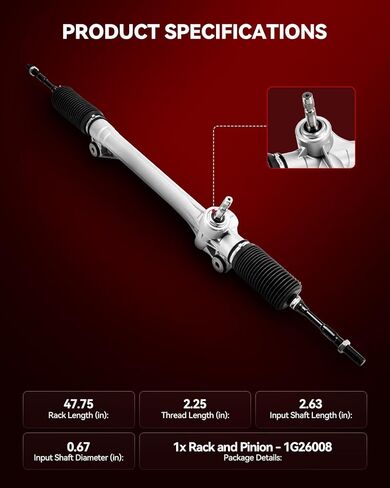 Torchbeam Rack and Pinion Compatible for 2011-2020 Sienna with Manual Replace 1G26008 in Kuwait