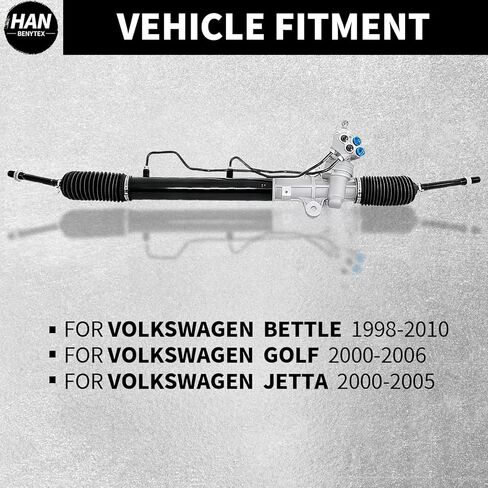 استبدال مجموعة كاملة لرف التوجيه وترس التوجيه من HanbenTex لسيارة Volkswagen Jetta 2000-2005، Golf 2000-2006، Beetle 1998-2010 (OE: 26-9008) in Kuwait