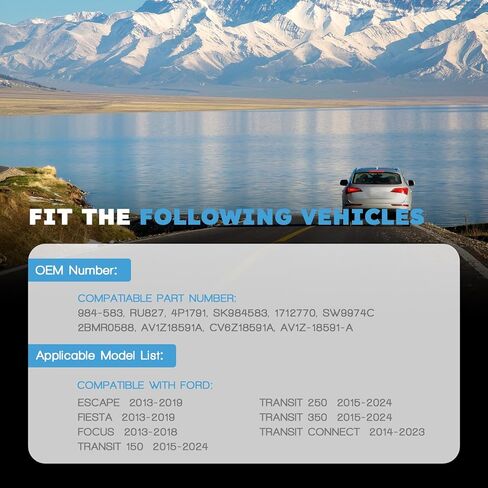 مقاوم محرك منفاخ HVAC مع حزام سلكي متوافق مع Ford Escape 2013-2019 Fiesta 2013-2019 Focus 2013-2018 Transit 150 250 350 Connect 2015-2024 Relpace AV1Z18591A 984-583 RU827 in Kuwait