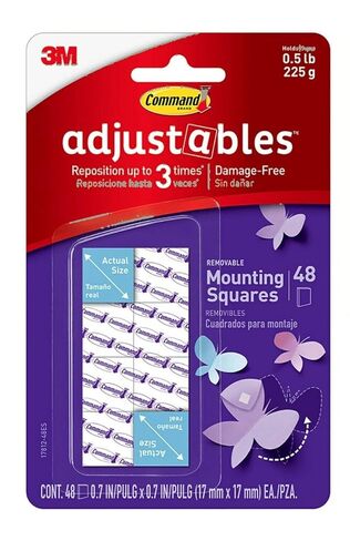 Command® Adjustables™ Repositionable Mounting Squares 17812-48ES, 48 Squares in Kuwait
