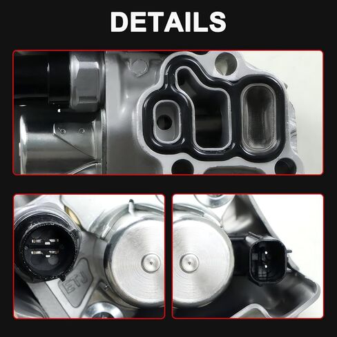 VTEC Solenoid Spool Valve Assembly w/Oil Pressure Switch & Gasket Fit for Honda 2003-2007 Accord 2002-2005 Civic 2002-2009 CR-V 2003-2011 Element, Acura 2002-2006 RSX, Replace 15810-PNE-G01 in Kuwait