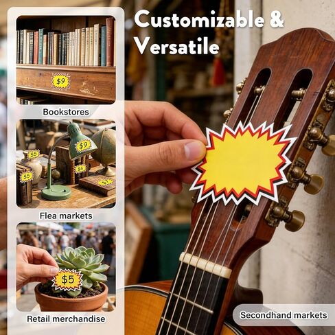 400 Pcs Removable Garage Sale Stickers,3"x 4" &2" x 3 Adhesive Yard Sale Price Stickers for Garage/Yard Sales Supplies, Flea Markets, Retail, Small Business in Kuwait