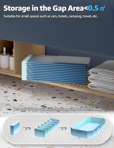 116" Foldable Pool for Kids & Adults, Non-Inflatable Backyard Swimming Pool with Metal Frame, Thick PVC Collapsible Family Pool for Dogs, Outdoor Summer Pool Indigo in Kuwait