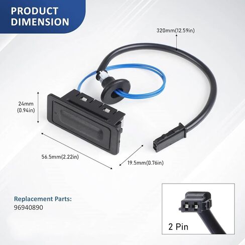 Tailgate Opening Switch for Chevrolet for Sonic Sedan Aveo Captiva 2012-2019 Opening Switch Tailgate Release Button Trunk 96940890 in Kuwait