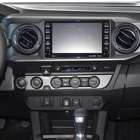 قطعتان من مقابض الراديو البديلة لسيارة Toyota Tacoma الجيل الثالث 2020-2023 من الملحقات الداخلية، وحدة التحكم المركزية وزر التحكم في مستوى الصوت، استبدل OEM 8614004110/86140-04110 in Kuwait