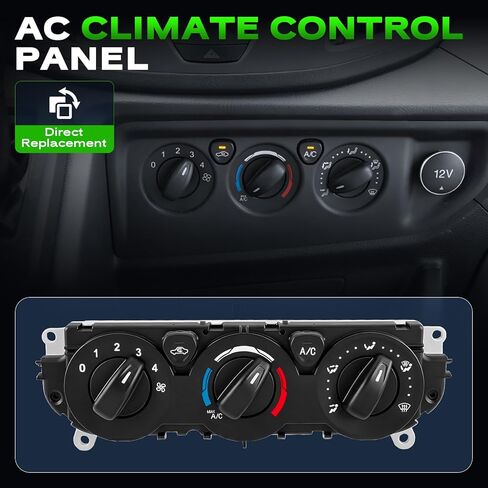 HVAC A/C Heater Climate Control Module Panel Fit for Ford Transit 150 250 350 (2015-2019), Air Conditioner Control Switch Replace OE # BK2T-19980-DG in Kuwait