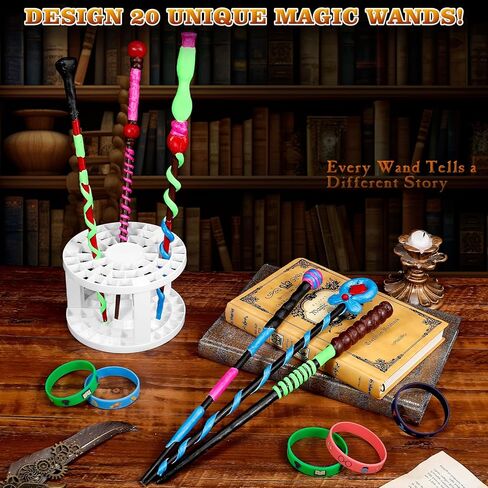 CharmFields Magic Wand Making Kit, DIY Painting Art Craft Set, Wand Making for Birthday Party Favors, Kids Gift, Wizard Halloween Party Supplies, School Activities – 78 PCS in All in Kuwait