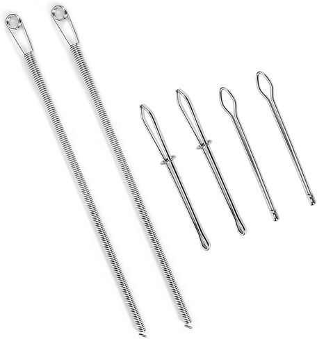 Ciqkuic 6pcs Drawstring Threader Tool Set, Spring Drawstring Threader, Rope Threader Clip for Drawstring Replacement, Bodkin Sewing Tools for Hoodies Sweatpants Swim Trunks Pants in Kuwait