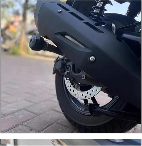 For ZONTES 350M 350E 350D 310M Motorcycle Accessories Frame Slider Anti-collision Cap Exhaust Slider Accessories motorcycle crash pad(Color:Black) in Saudi Arabia