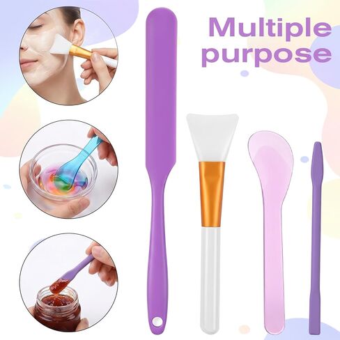 12 Pcs Silicone Resin Stir Sticks Kit for Epoxy UV Casting, Silicone Epoxy Brushes Reusable DIY Craft Tool for Mixing Resin Non-Stick Waxing Wax Stick for Mixing Resins Paint, Waxing, Liquid in Saudi Arabia