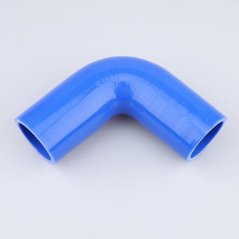 AC PERFORMANCE ID 1.5" (38mm), 90 Degree Elbow Coupler, Leg Length 3.5" (90mm), 3-Ply Reinforced, Universal Automotive Pure Silicone Hose, Blue in Kuwait