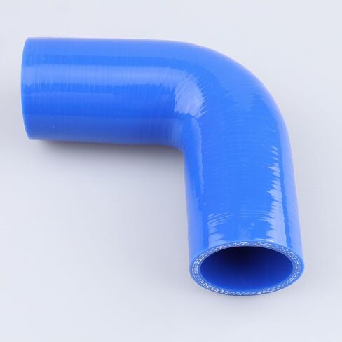 AC PERFORMANCE ID 1.5" (38mm), 90 Degree Elbow Coupler, Leg Length 3.5" (90mm), 3-Ply Reinforced, Universal Automotive Pure Silicone Hose, Blue in Kuwait
