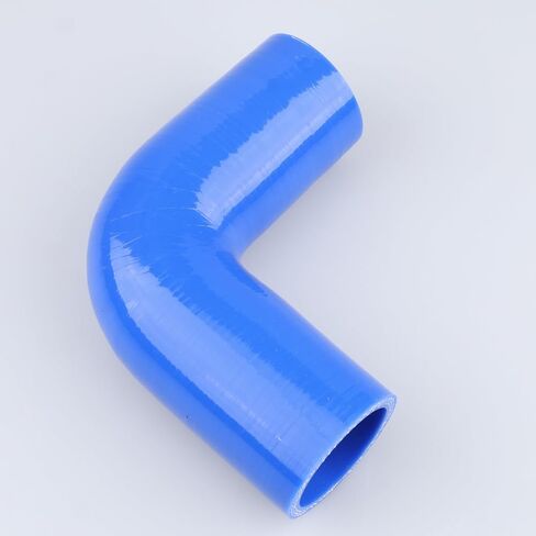 AC PERFORMANCE ID 1.5" (38mm), 90 Degree Elbow Coupler, Leg Length 3.5" (90mm), 3-Ply Reinforced, Universal Automotive Pure Silicone Hose, Blue in Kuwait