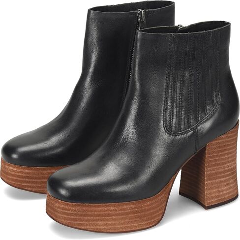 KORK-EASE Baylie Chelsea Boot - Stacked Platform, Hand-Finished/Metallic Leather in Saudi Arabia