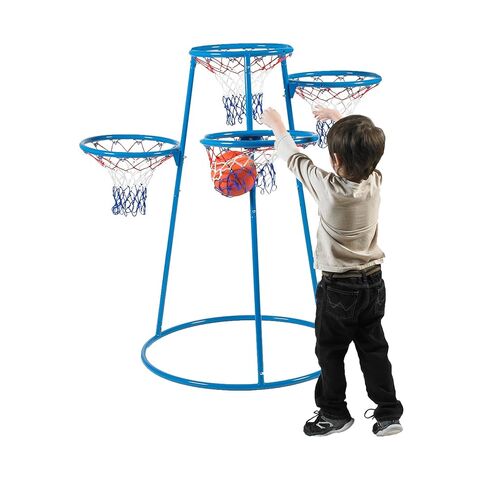 Children’s Factory Kids Toys 4-Hoop Basketball Set - Toddler Basketball Hoop Indoor/Outdoor Play- for Pre-School Classroom or Playroom in Kuwait