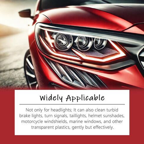 JUEJUEZI Premium Headlight Restoration Kit 100ml - 3-Step Cleaning Polish & Protective Coating for Foggy Yellowed Headlights, Long-Lasting UV Protection, DIY Car Lens Maintenance in Kuwait