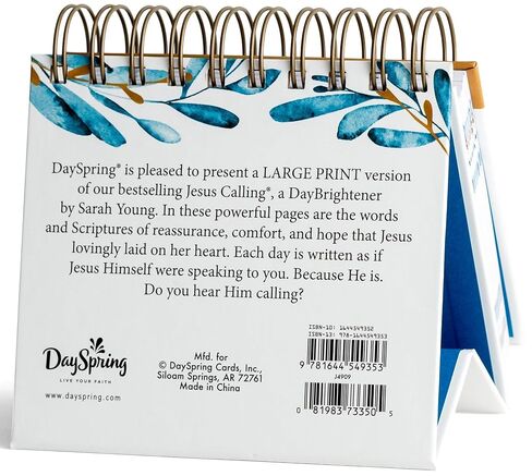 Jesus Calling: Enjoying Peace in His Presence Large Print (A DaySpring Inspirational DayBrightener) - Perpetual Calendar in Kuwait