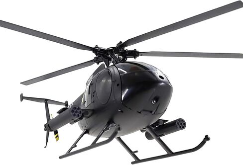 طائرة هليكوبتر كبيرة الحجم 335 مم MD500 C189 بدون فرشاة تعمل بالتحكم عن بعد، إضافة وضع التدفق البصري RC Heli Aircraft 1/28 مقياس كامل الوظائف، نظام تحكم ممتاز في الأكروبات الجوية، الجيش الأمريكي RTF، أسود، بطارية واحدة in Kuwait