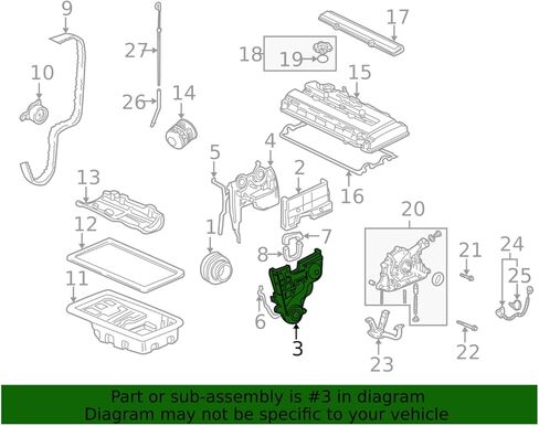 غطاء حزام التوقيت السفلي من أكورا الأصلي من OEM 11810-P72-A00 11810P72A00. in Kuwait