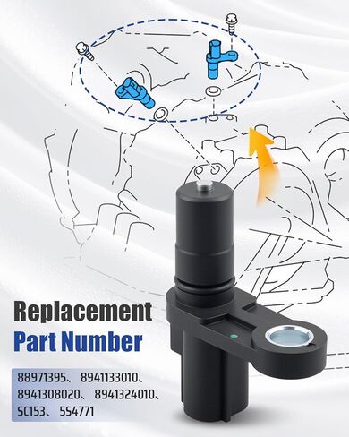 Transmission Speed Sensor Fit for Lexus ES300 ES330 RX300 RX330 RX350 SC300, Fit for Toyota 4Runner Avalon Camry Celica Corolla Sequoia Sienna Tacoma, Replace 88971395 8941133010 8941308020 8941324010 in Kuwait