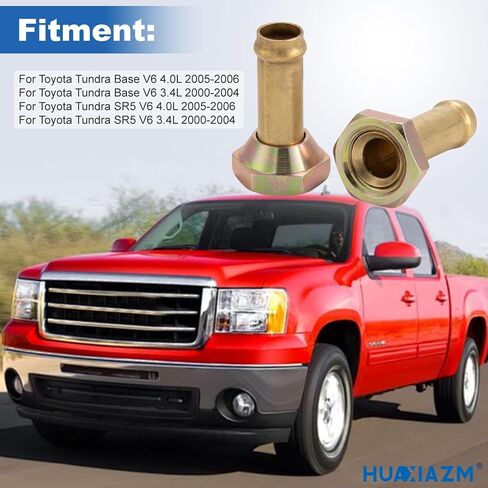 Transmission Cooler Oil Tube Connector Compatible with Toyota Tundra 2000-2004 3.4L 4.0L - 2 pcs Radiator Transmission Cooler Line Fittings in Kuwait