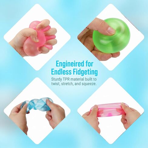 Squishy Ice Cube Stress Balls, Slow Rising Stress Relief Toy, Squeeze Ball Fidget Toys for Adults Teens Boys Girls, Sensory Toys for Kids with Autism, Party Favors Gifts (Purple) in Kuwait