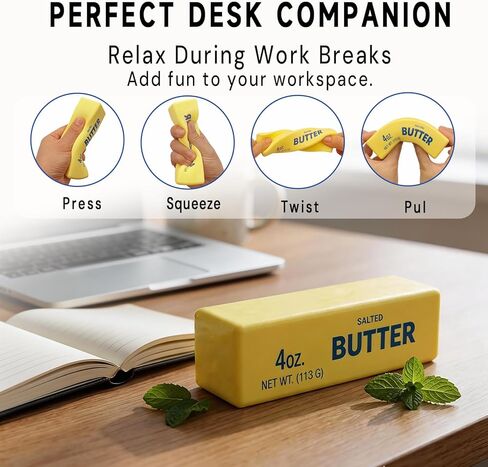 Slow Rising Butter Squishy Fidget Toys,Stress Balls,Dumpling Squishy,Taba Squishy,Fidget Toys for Adults,Teens, and Those with ADHD,(Yellow) in Kuwait