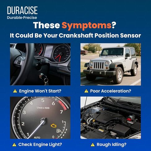 مستشعر موضع العمود المرفقي من DURACISE متوافق مع 2007-2011 Jeep Wrangler & 2007-2010 Dodge Charger، Challenger، Journey، Grand Caravan & Chrysler 300، Town & Country، Sebring #5029811AC، 7B0906433C in Kuwait