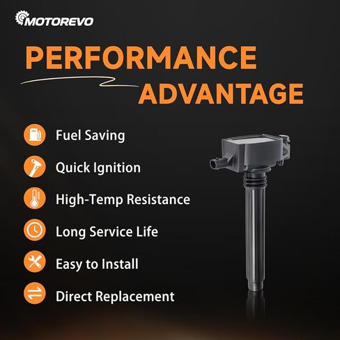حزمة ملف إشعال Motorevo 3.6L متوافقة مع Chrysler 200 300 Town & Dodge Grand Caravan، Durango/Charger/Journey/Challenger & Jeep Grand Cherokee/Cherokee & Ram 1500 3.6L V6 استبدال UF648 in Kuwait