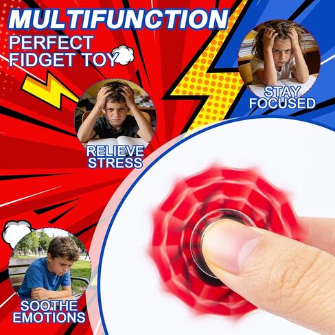 24 Pcs Spider Party Favors Spider Web Fidget Spinners Bulk Mini Fidget Toys for Goodie Bag Stuffers Kids Birthday Gifts Classroom Rewards in Kuwait