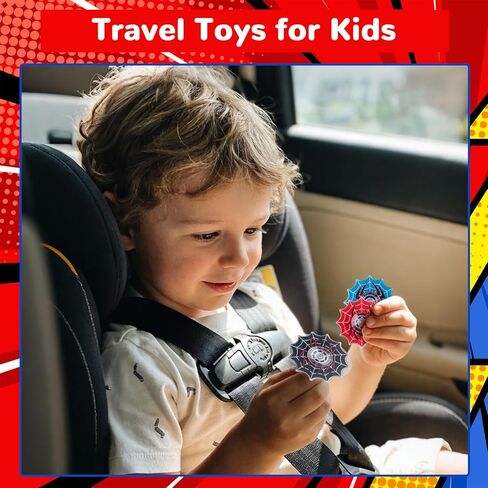 24 Pcs Spider Party Favors Spider Web Fidget Spinners Bulk Mini Fidget Toys for Goodie Bag Stuffers Kids Birthday Gifts Classroom Rewards in Kuwait