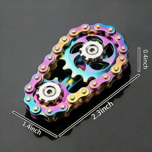 3 Pieces Adult Metal Fidget Spinners Bike Chain Fidget Toy Sensory Anti-Anxiety Exercise Finger Dexterity Hand-cranked Play Chain Gear Spinner in Kuwait