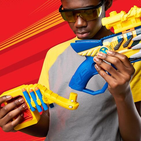Nerf Marvel Wolverine Blaster, Scope, 6-Dart Storage Stock, Pump Action, 12 Nerf Elite Darts, Gifts for Kids Ages 8+ in Kuwait