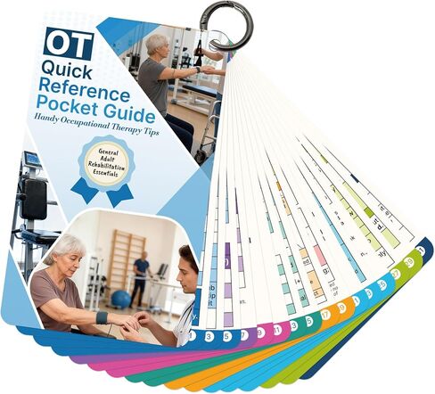 مجموعة مرجعية للعلاج المهني من OCQOTAT - دليل الجيب السريع لإعادة تأهيل البالغين العام، أدوات العلاج المهني يجب أن تكون هدايا للمعالج والطلاب 3 بوصة × 5 بوصة (32 صفحة) in Kuwait