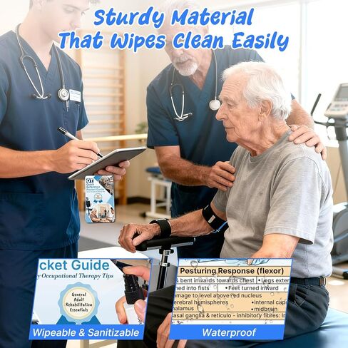 مجموعة مرجعية للعلاج المهني من OCQOTAT - دليل الجيب السريع لإعادة تأهيل البالغين العام، أدوات العلاج المهني يجب أن تكون هدايا للمعالج والطلاب 3 بوصة × 5 بوصة (32 صفحة) in Kuwait
