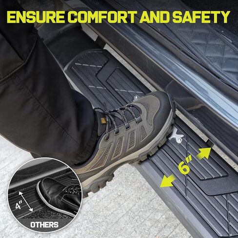 BINARY STAR 6 Inch Running Boards Compatible with 2019-2026 Ford Ranger Super Crew Cab with 4 Full-Size Doors. Side Steps Nerf Bars, Black Carbon Steel Step Bars with Non-Slip Plastic Pads. in Kuwait